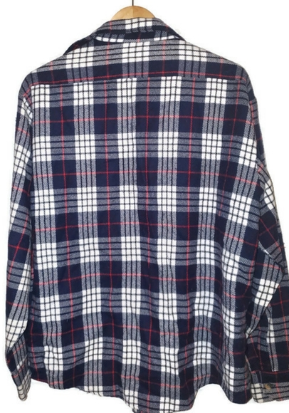 Vintage Mens Flannel Plaid Shirt Long Sleeve Grunge Size XL - Picture 2 of 4